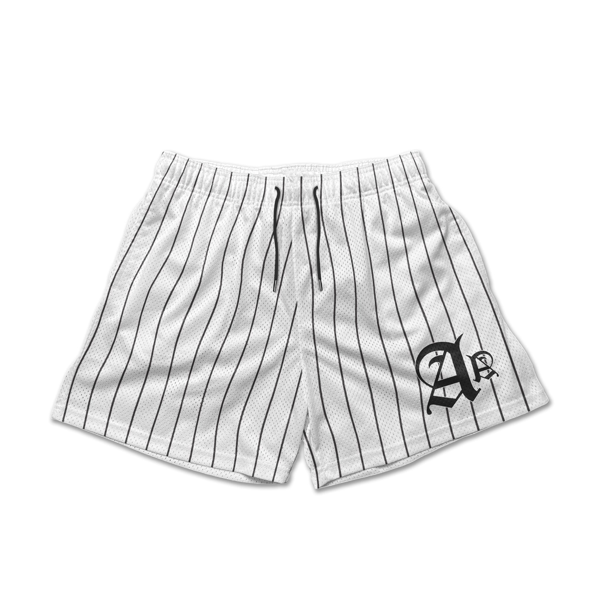 Pin Stripe Shorts - White