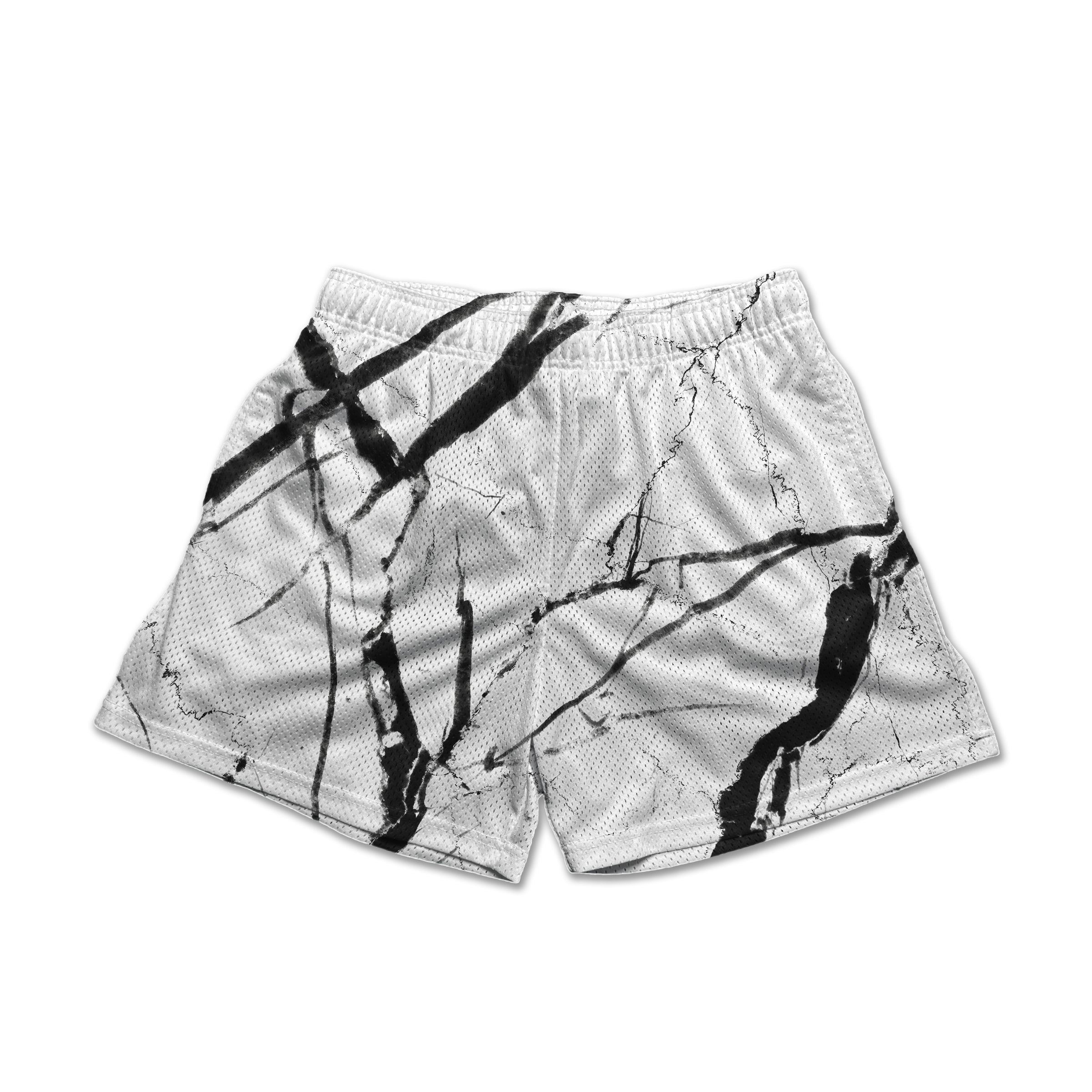 Marble Shorts  - White