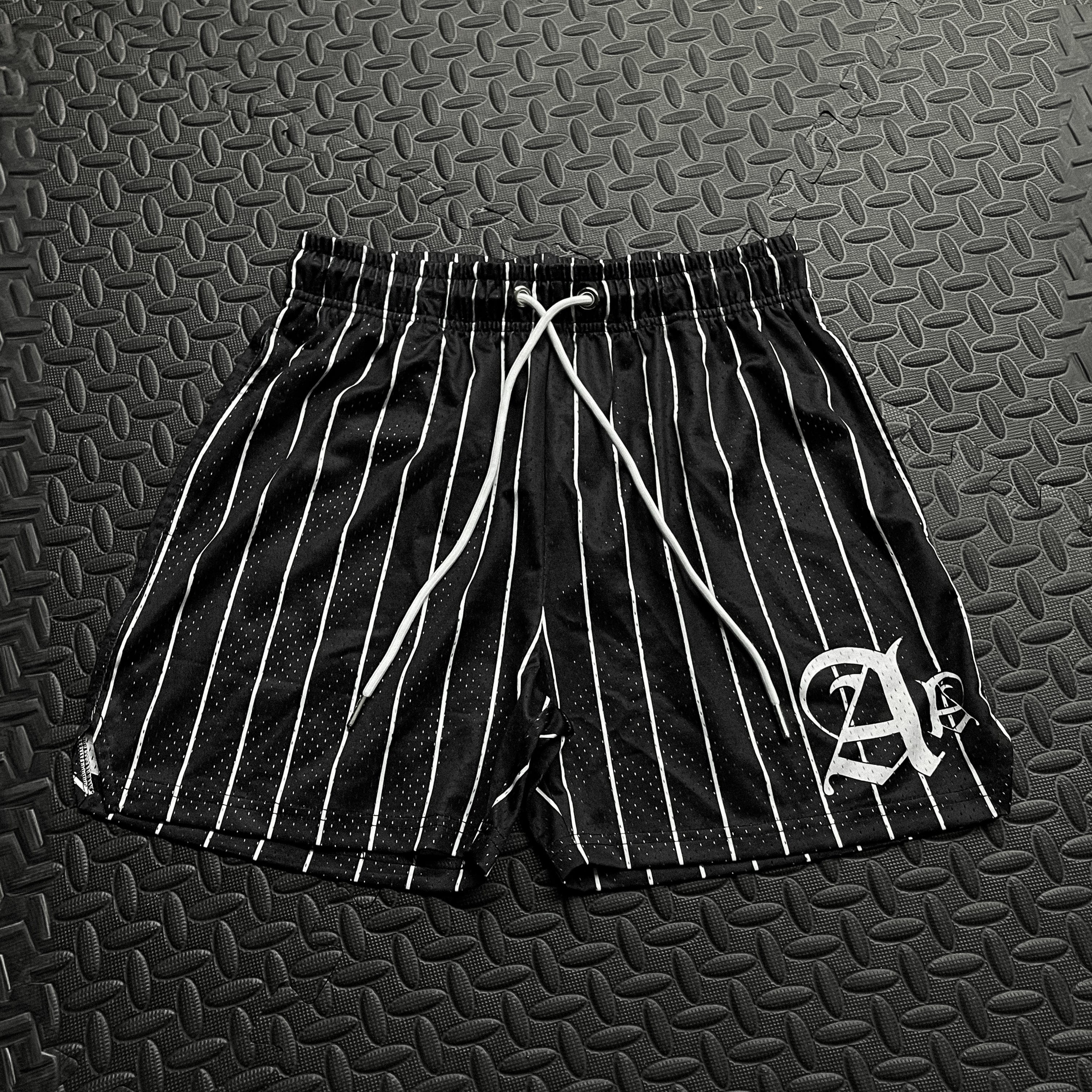 Pin Stripe Shorts - Black